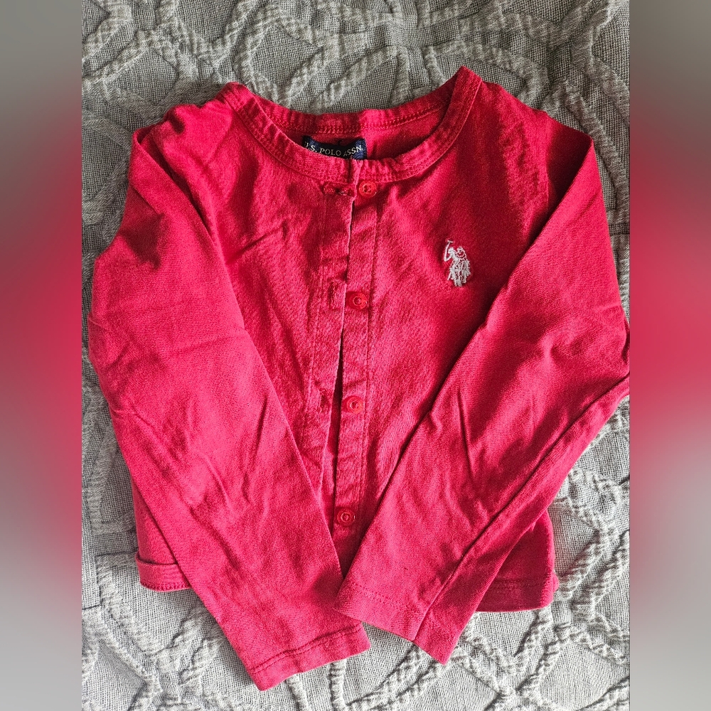 Polo by Ralph Lauren Kids Red Long Sleeve Shirt Size 4T